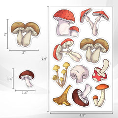 ZULUVINYL vintage mushroom stickers on luggage help quick identification