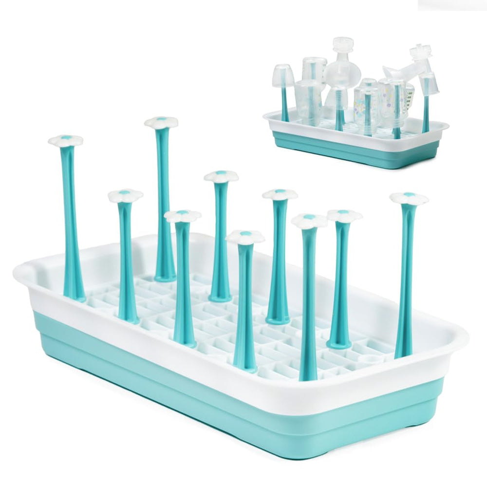 Zunee Baby Bottle Drying Rack front view organized bottle storage for a tidy kitchen