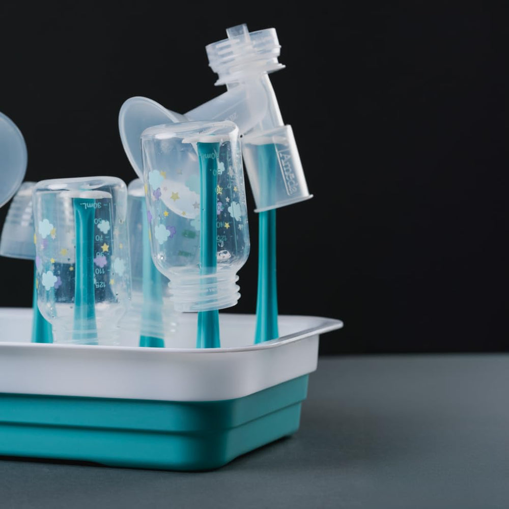 Zunee Baby Bottle Drying Rack allows easy access to bottles and accessories