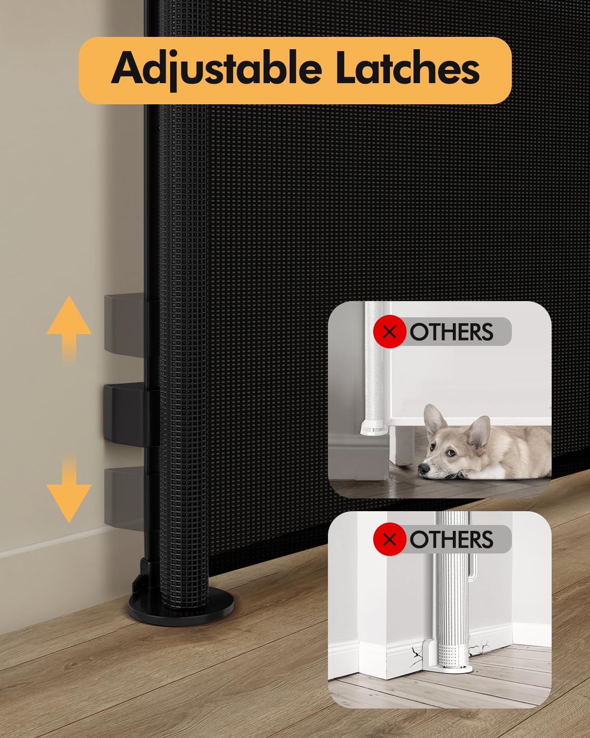 Zupetta gate suitable for both indoor and outdoor use in various spaces.