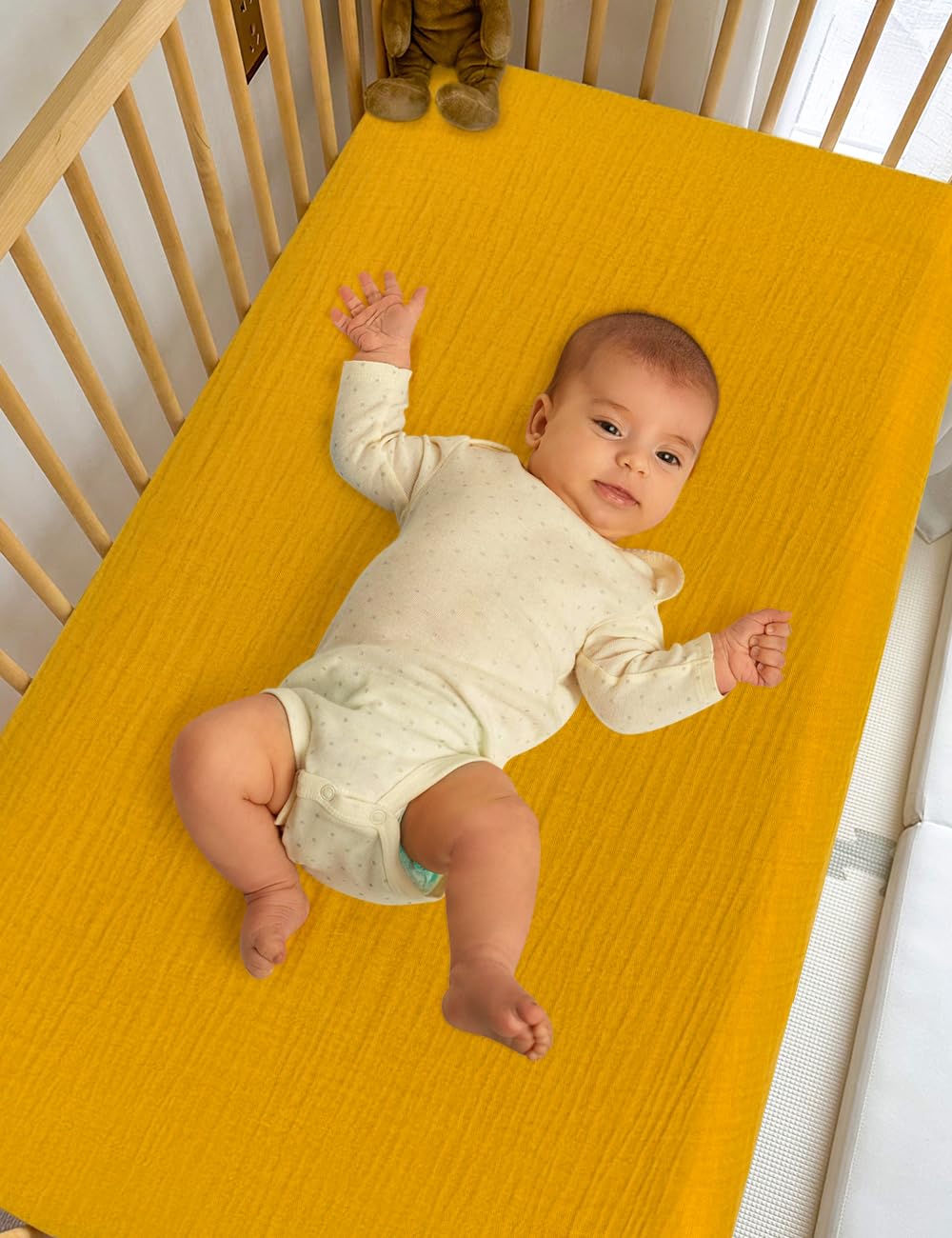 ZURLEFY 100% cotton fabric offers breathable, skin-friendly comfort for babies