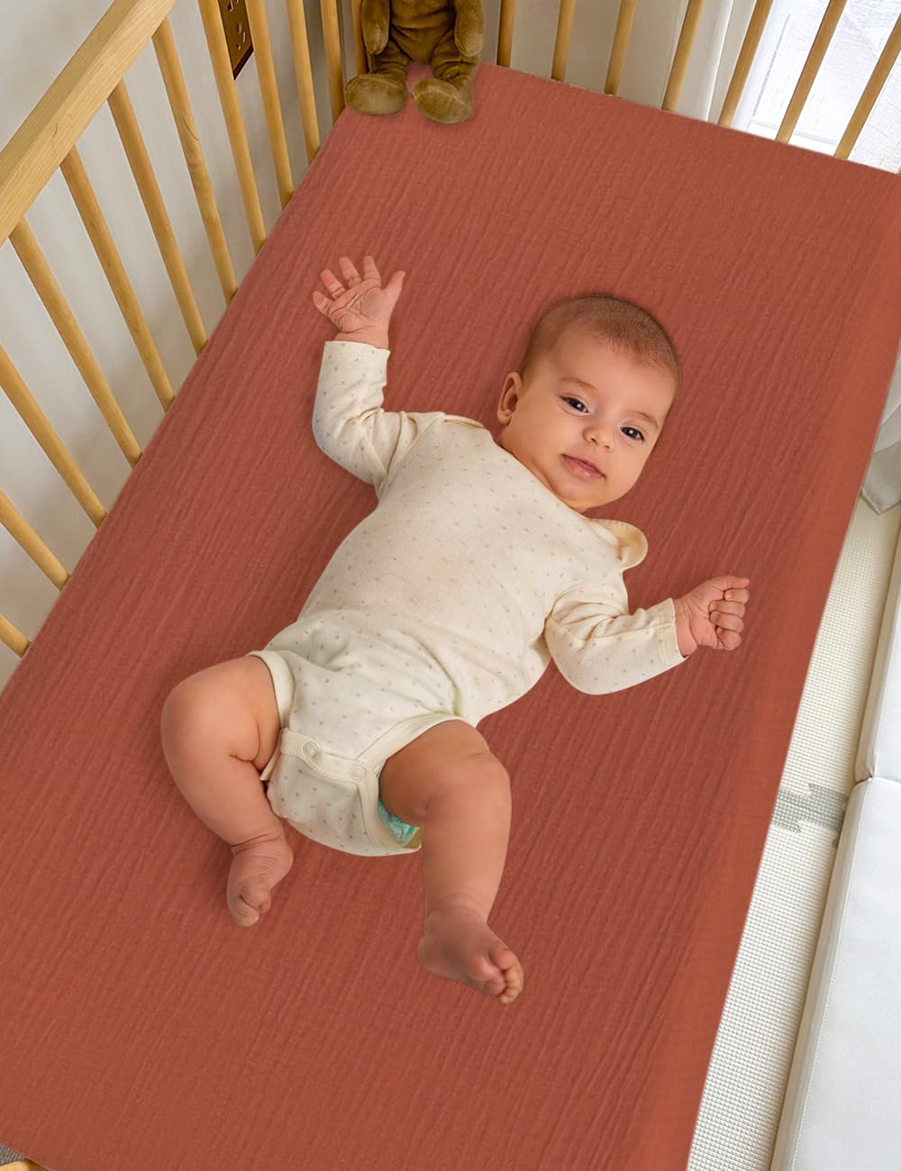 ZURLEFY 12-color options include rust for stylish nurseries.