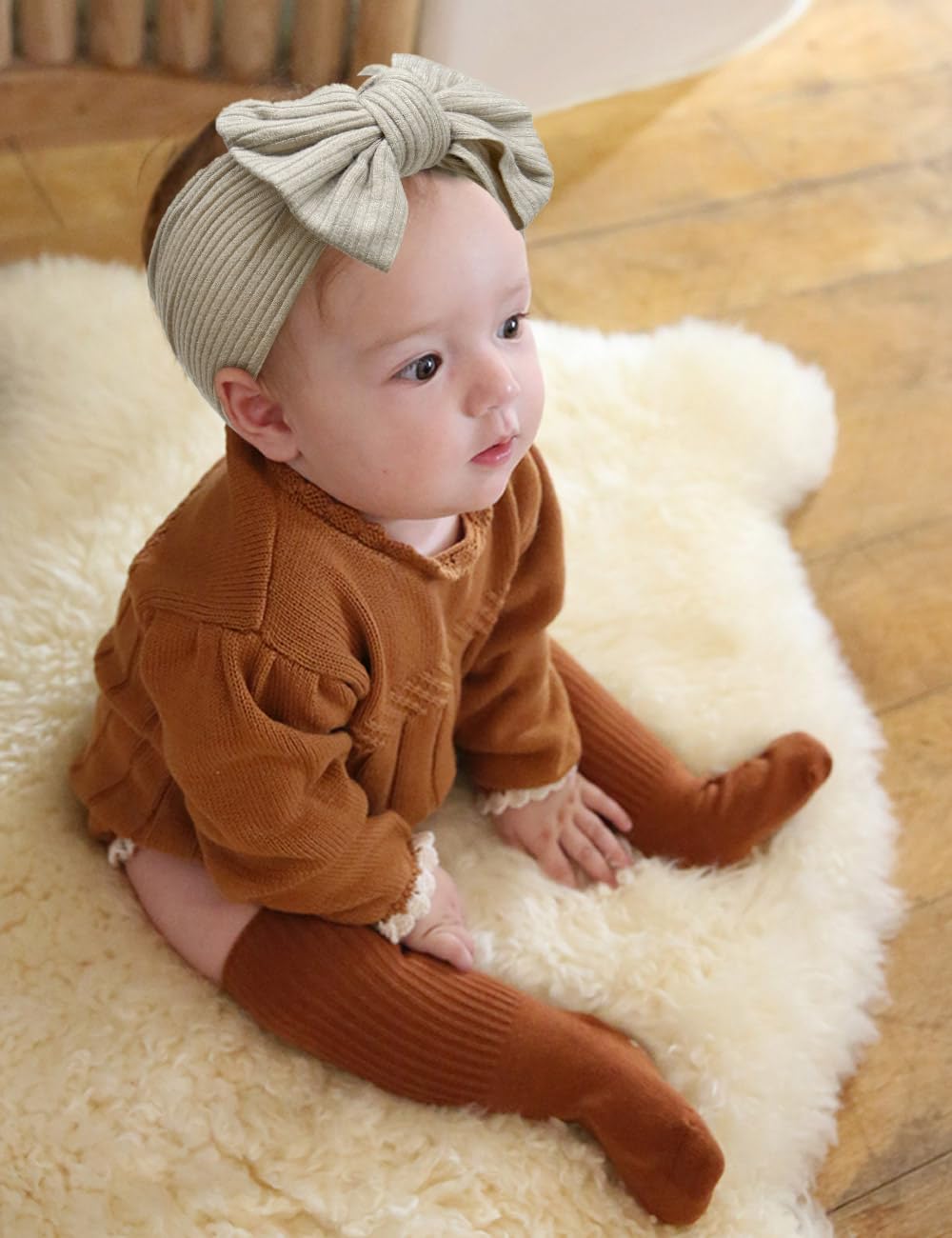ZURLEFY stretchy headbands highlighting adjustable sizing for newborns and toddlers