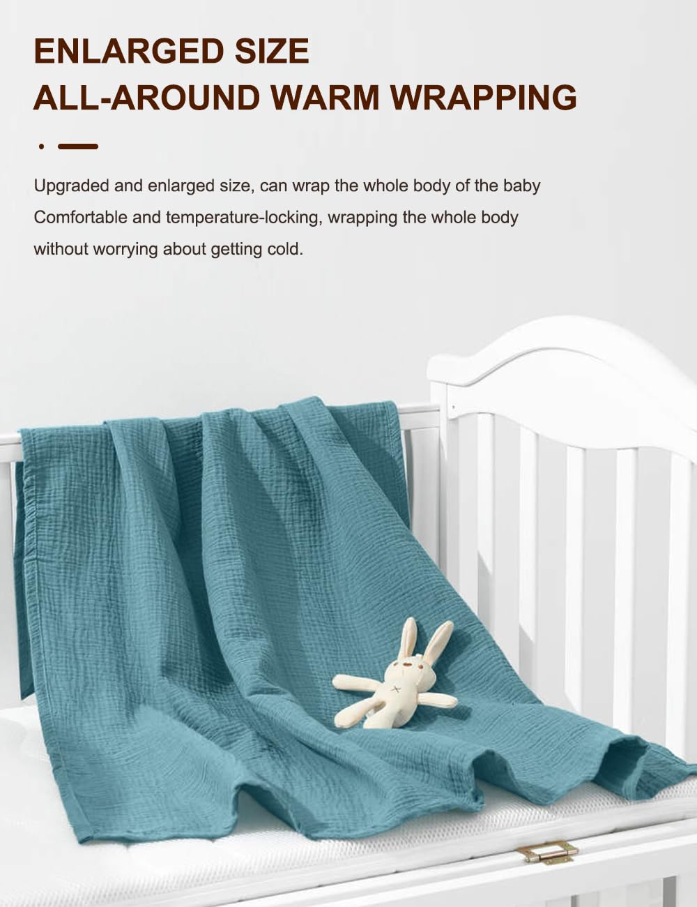 Stroller travel scene with Zurlefy blue muslin blanket as shade and comfort.