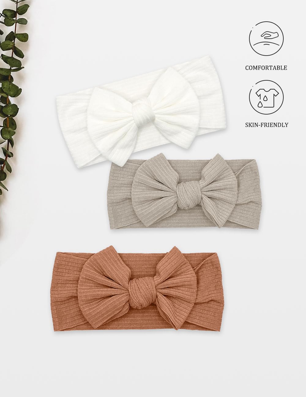 ZURLEFY headbands and bows detail the color options and size