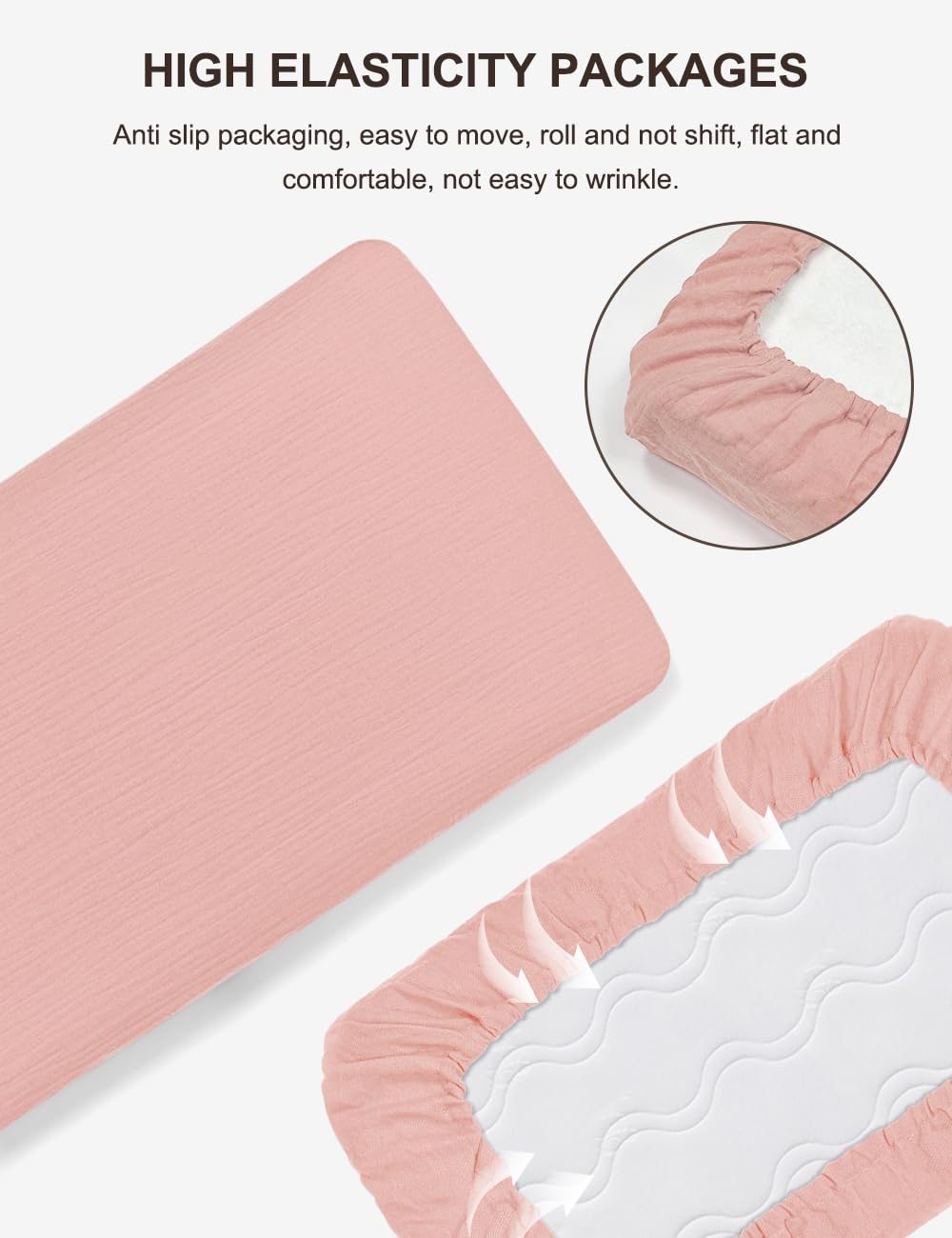 ZURLEFY machine-washable bassinet sheet that becomes softer after each wash.