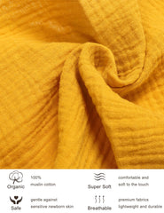 ZURLEFY muslin crib sheet close-up showing elastic bottom for a snug fit