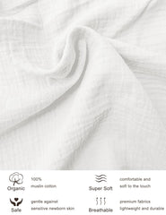 ZURLEFY soft 100% cotton fabric feels gentle on baby skin.
