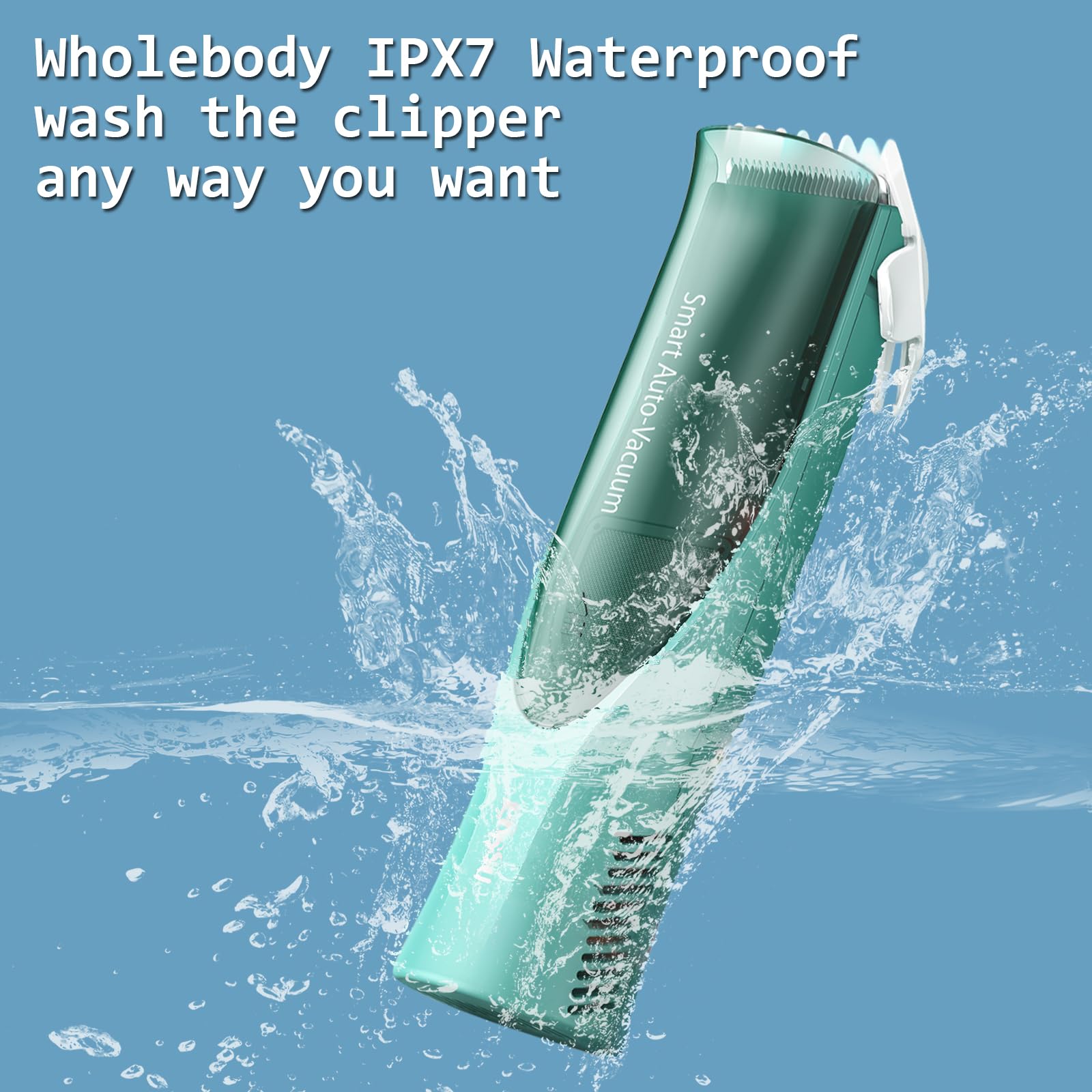 Zuxify IPX-7 waterproof clipping unit for simple rinsing