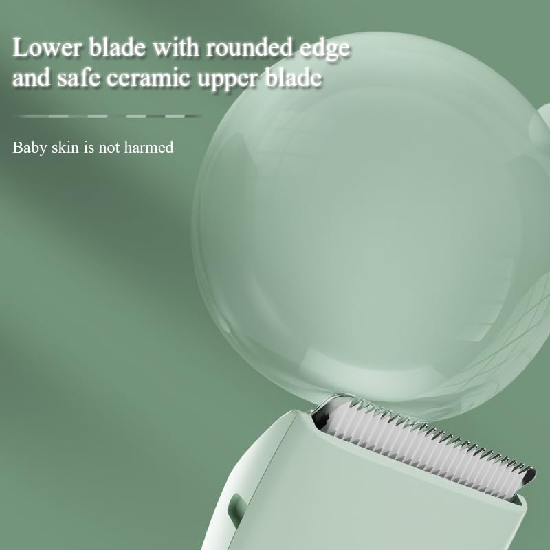 zuxify baby clippers with LCD display shows battery level during grooming