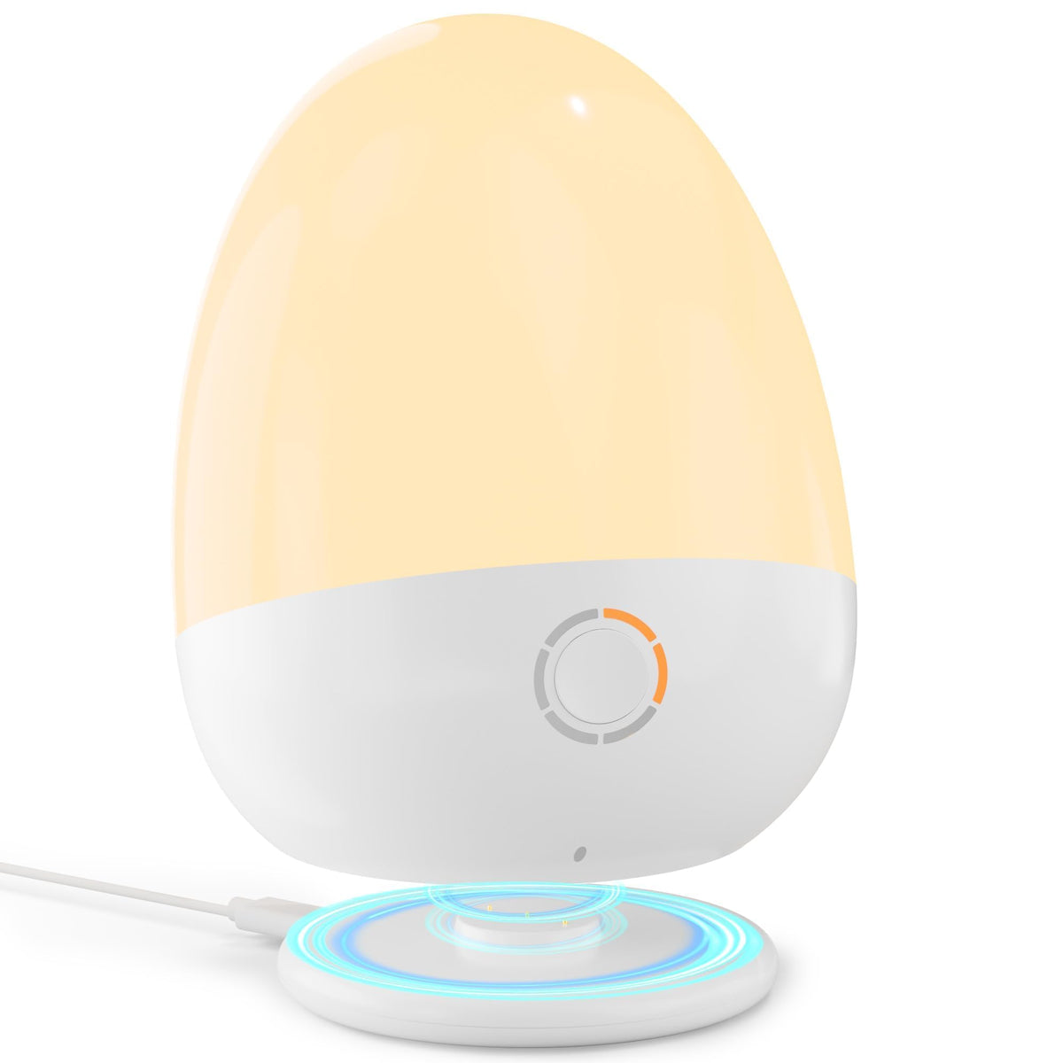 ZUZUKID Touch Egg Night Light main view — soft nursery glow for late-night feeds
