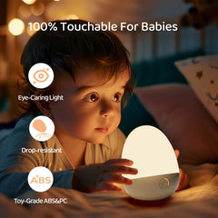 ZUZUKID Touch Egg Night Light timer setup — handy feeding or diaper reminders at a glance