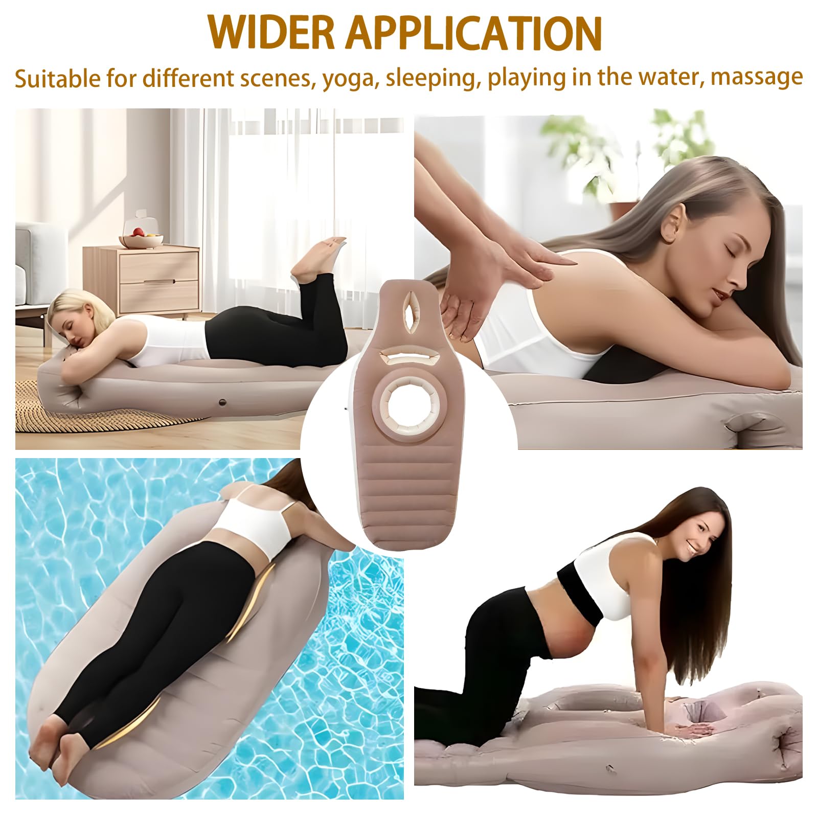 ZWFDC full-body inflatable pillow cushions spine and hips for comfort.