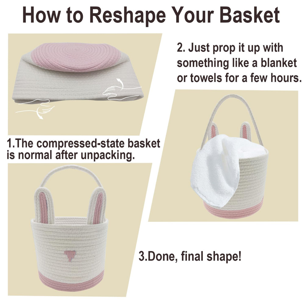 ZWHTB bright pink and blue baskets for Easter decor
