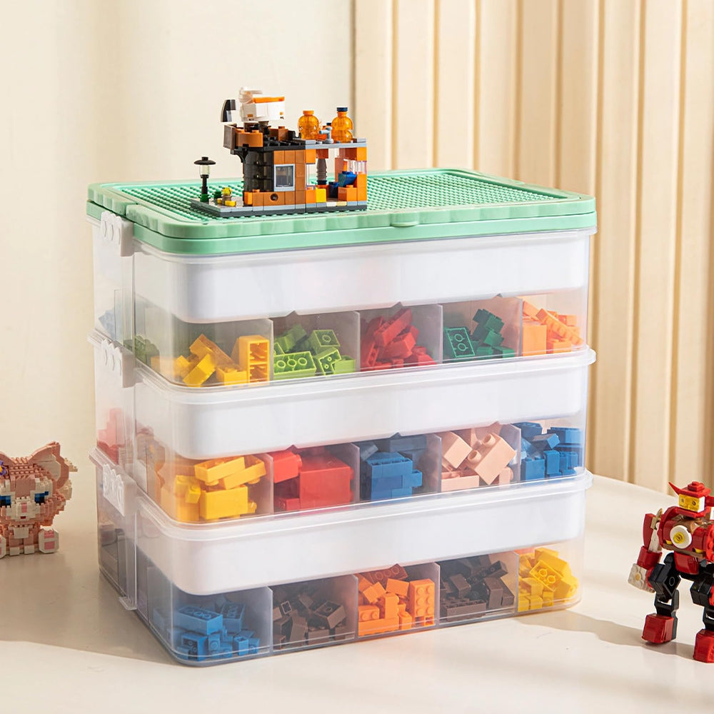 ZXHYREX Lego storage box multi-use bin for home and school.