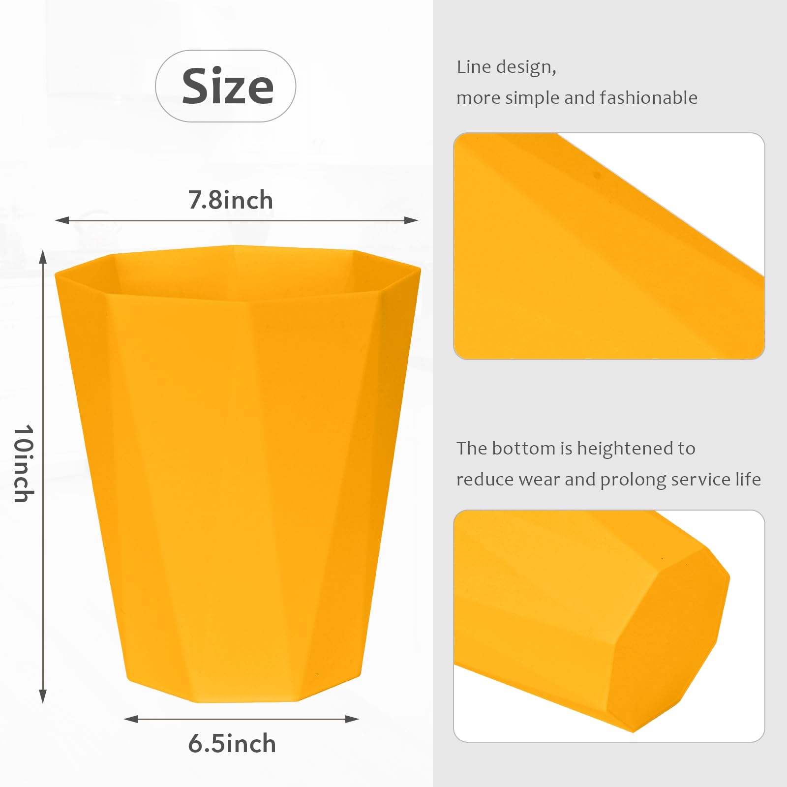 ZXJ small trash can side view highlighting durability for daily use