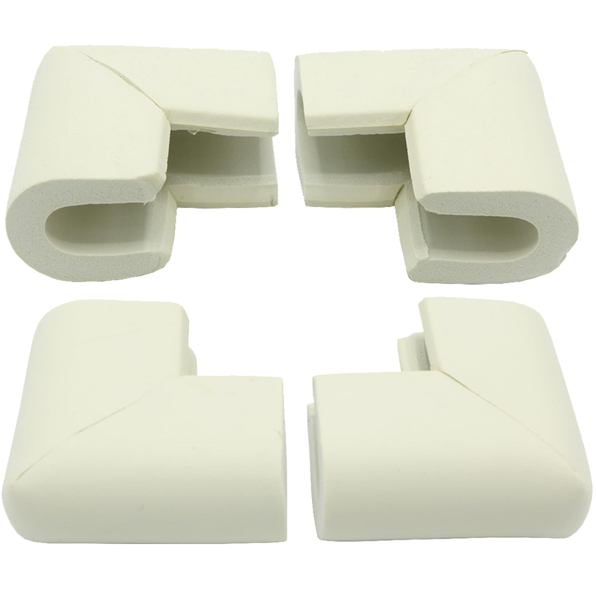 ZXUEZHENG white corner guard close-up showing soft NBR cushioning.