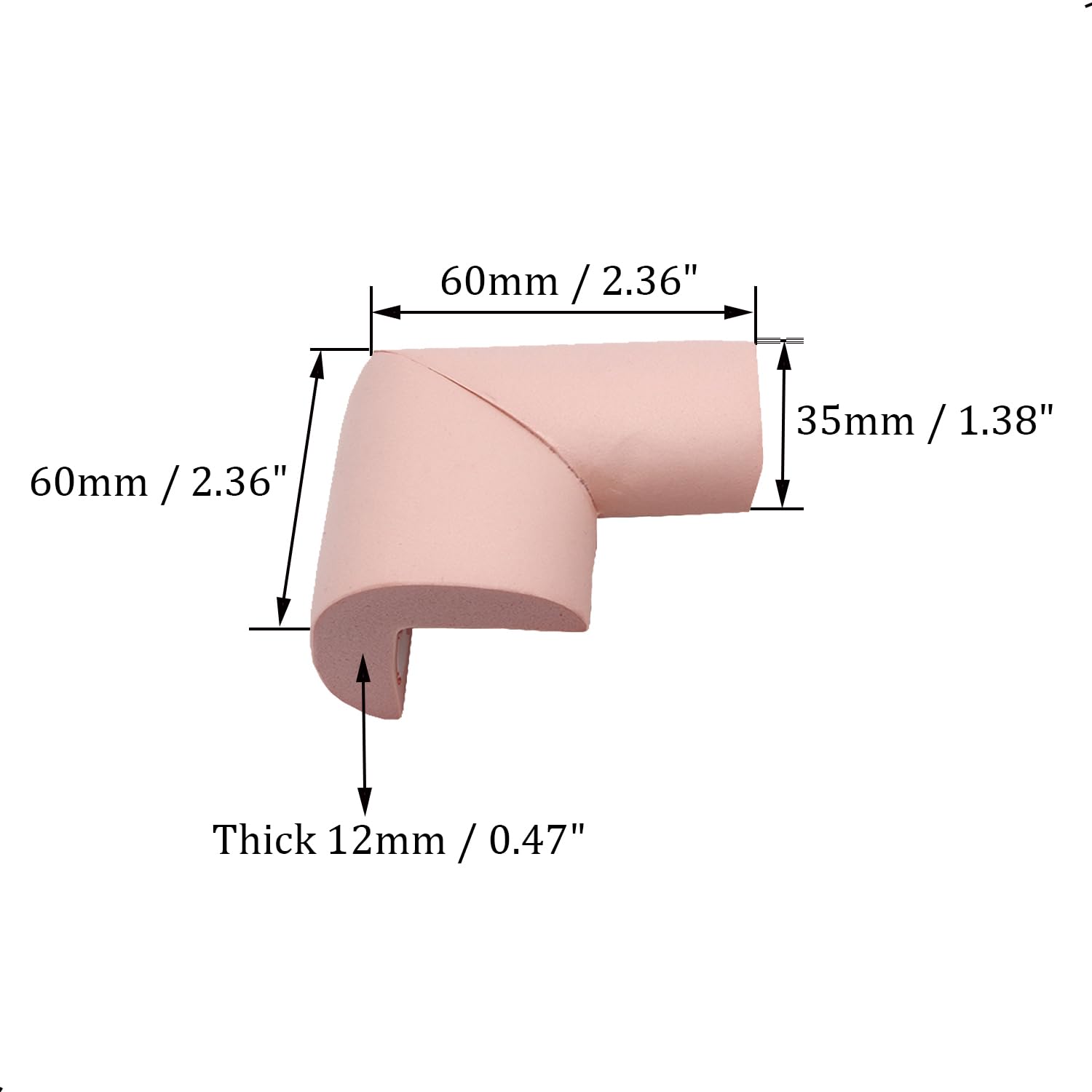 ZXUEZHENG pink corner protector on chair edge, helps prevent bumps during playtime.