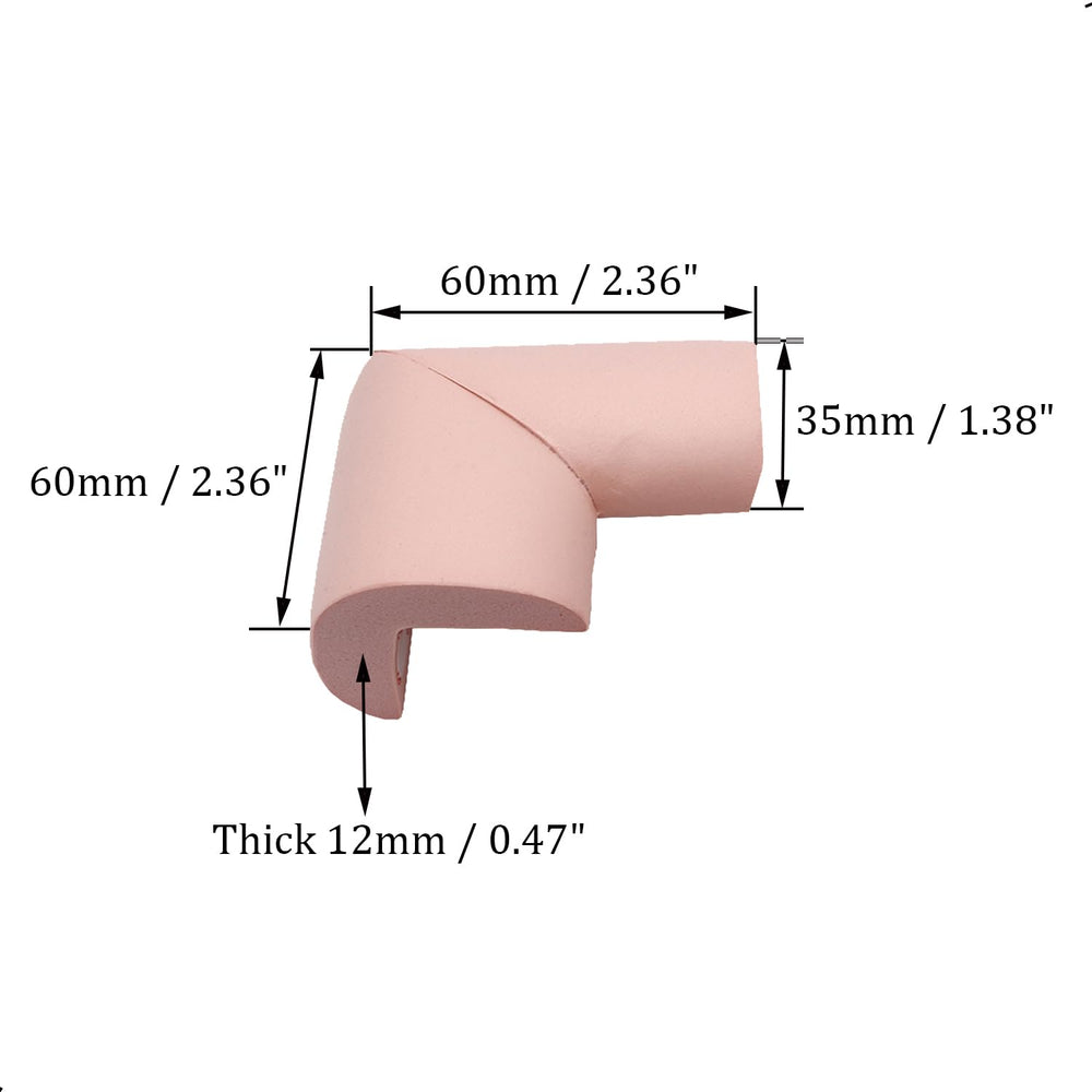 ZXUEZHENG pink corner protector on chair edge, helps prevent bumps during playtime.