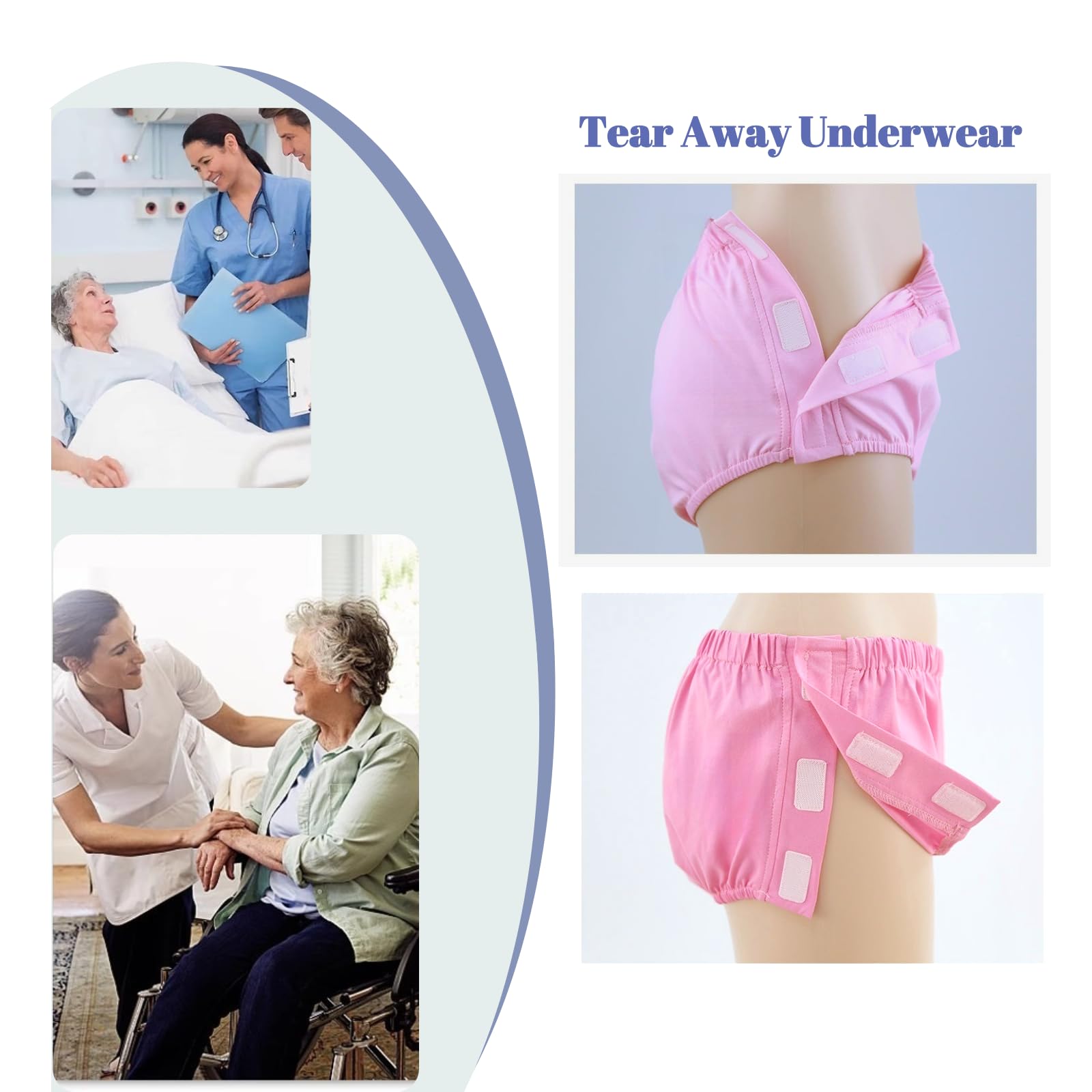 ZXYAHBKL Tear Away Underwear pink color close-up highlighting comfort for daily wear.