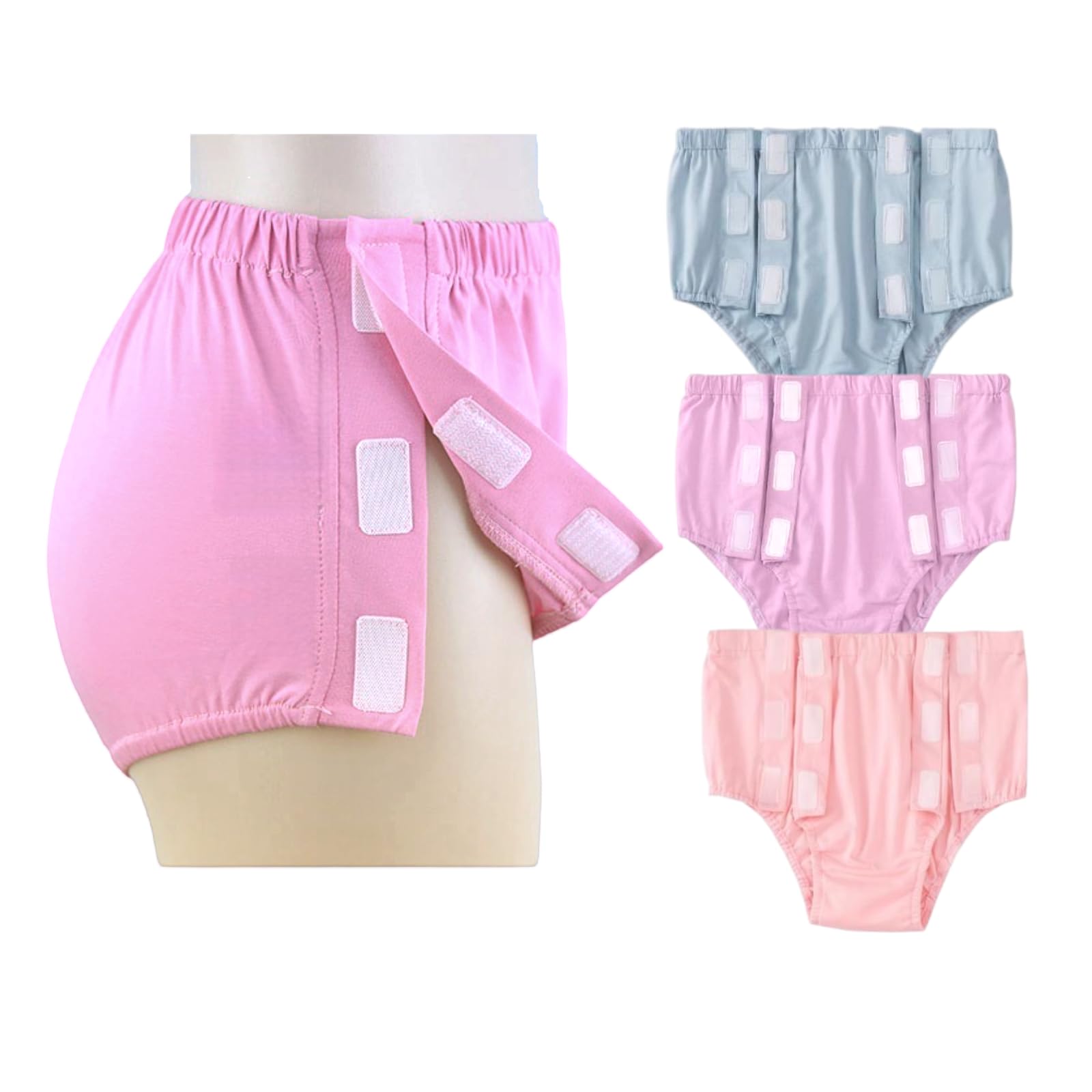 ZXYAHBKL Tear Away Underwear with side-split snap closures for easy dressing.