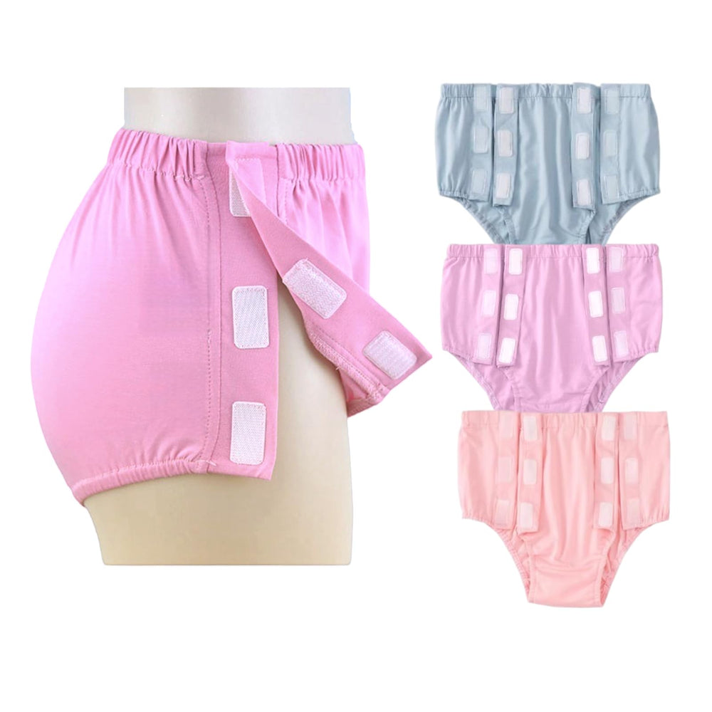 ZXYAHBKL Tear Away Underwear with side-split snap closures for easy dressing.