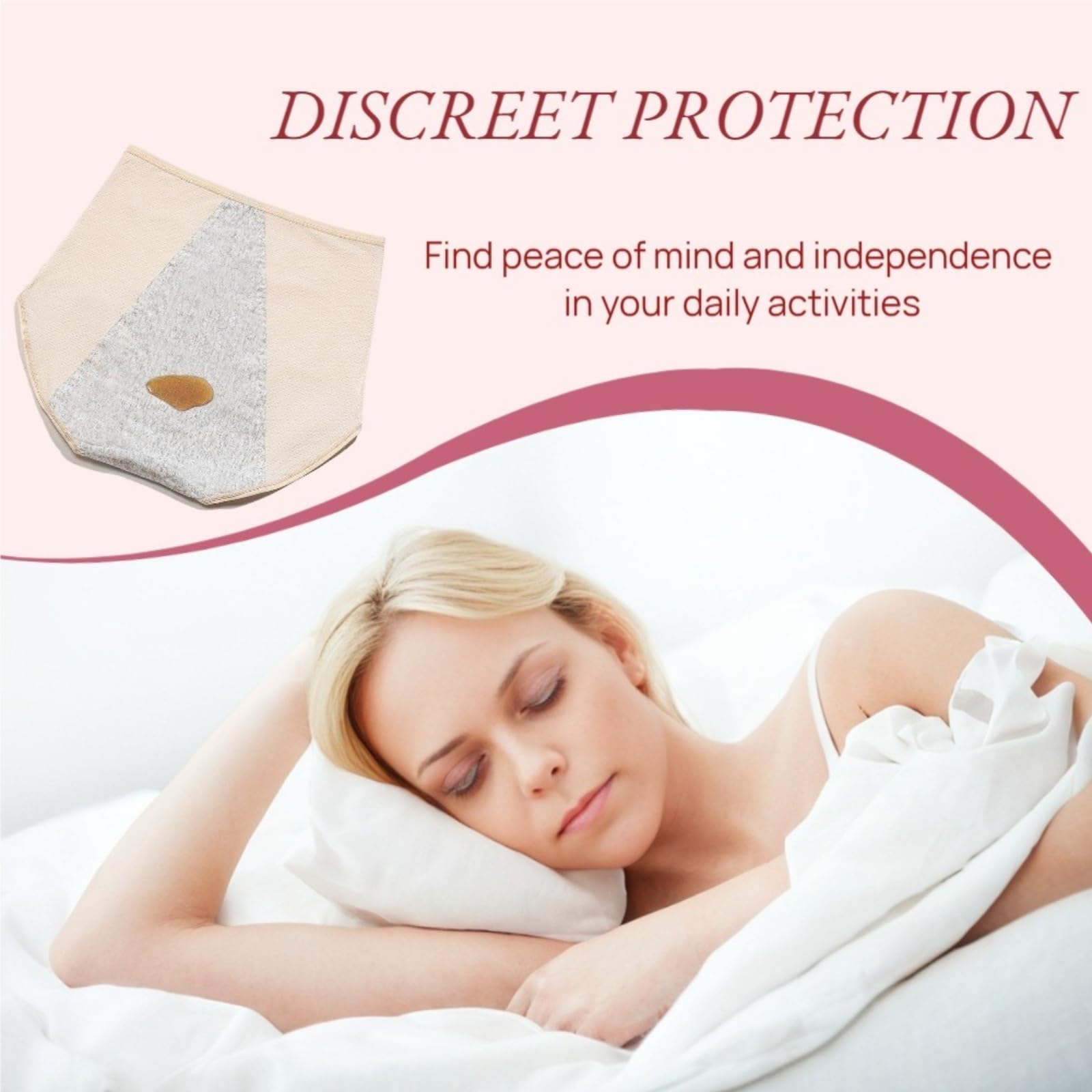 ZXYAHBKL 3-layer leakproof back-barrier underwear helps contain minor leaks discreetly.