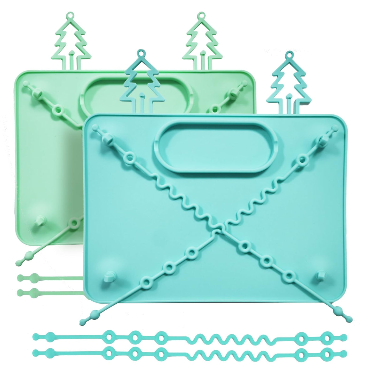 ZYATKSML baby silicone placemat two-pack keeps meals tidy and within reach.