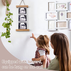 Zyeco wall-hanging ultrasound photo frame for elegant nursery display.