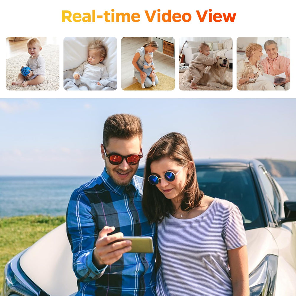 Zyee Syee clock camera showing time while recording.