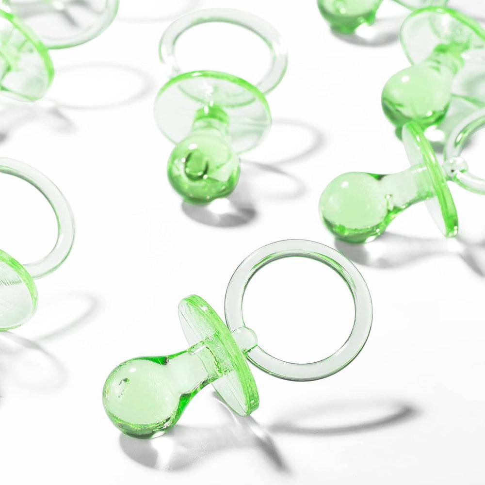 ZYFLSQ 2-5 inch green acrylic pacifiers for decor and games.