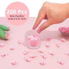 ZYFLSQ pink mini pacifiers used for gender reveal decoration and games