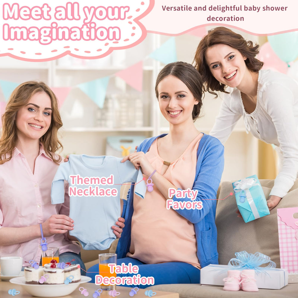ZYFLSQ pink pacifiers are durable and easy to distribute to guests