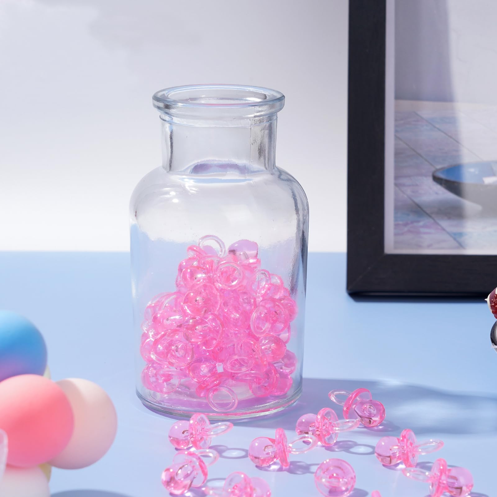ZYFLSQ acrylic pacifier pink fits necklace or bracelet DIY crafts