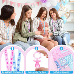 ZYFLSQ acrylic pacifiers bright 2.5 inches highlight vibrant party accents.