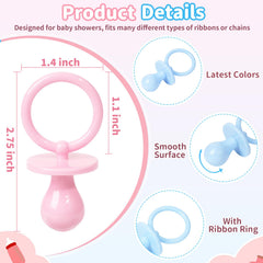 ZYFLSQ pink and blue plastic pacifiers for gender reveal and party favors