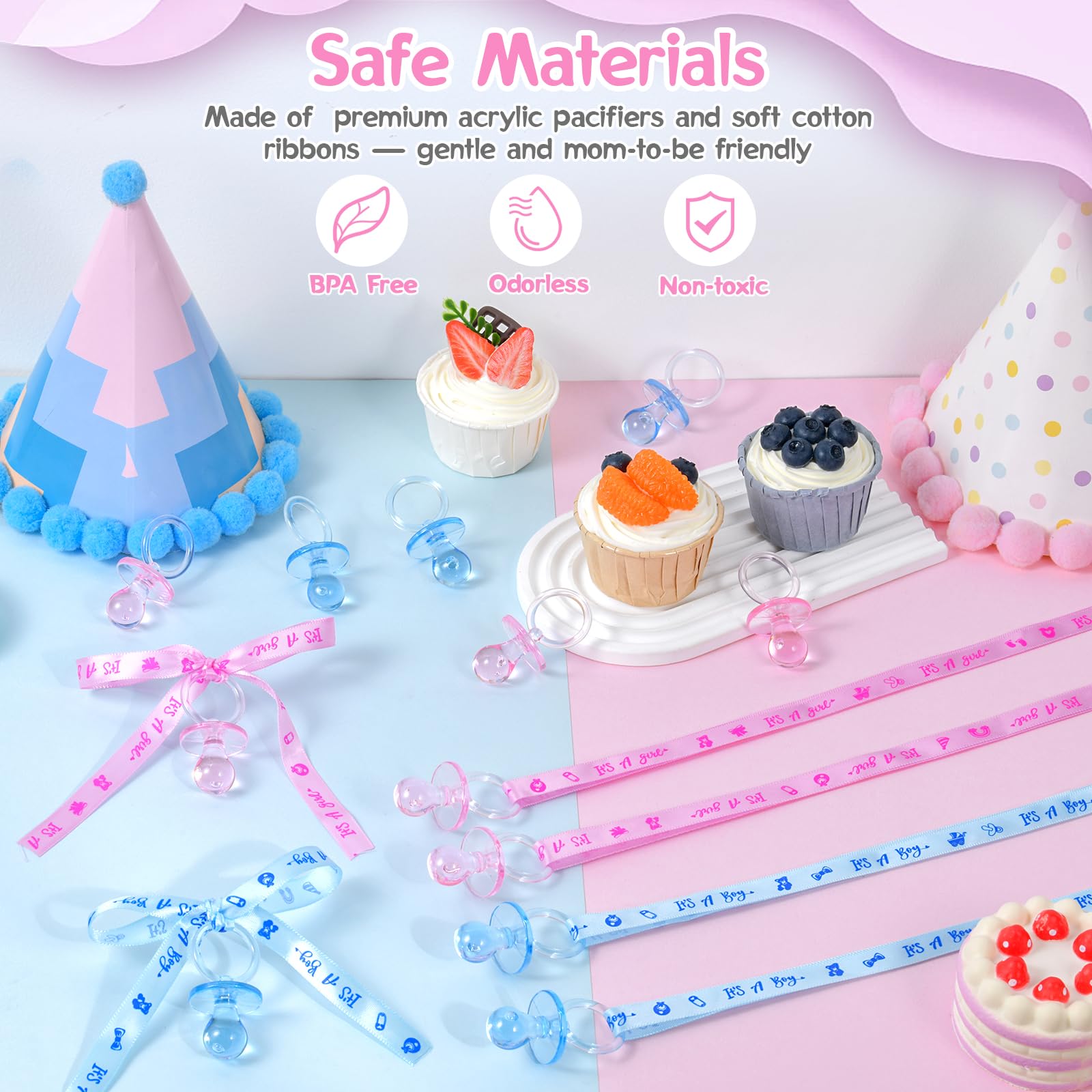 ZYFLSQ table scatter decoration creates a festive atmosphere at a baby shower.