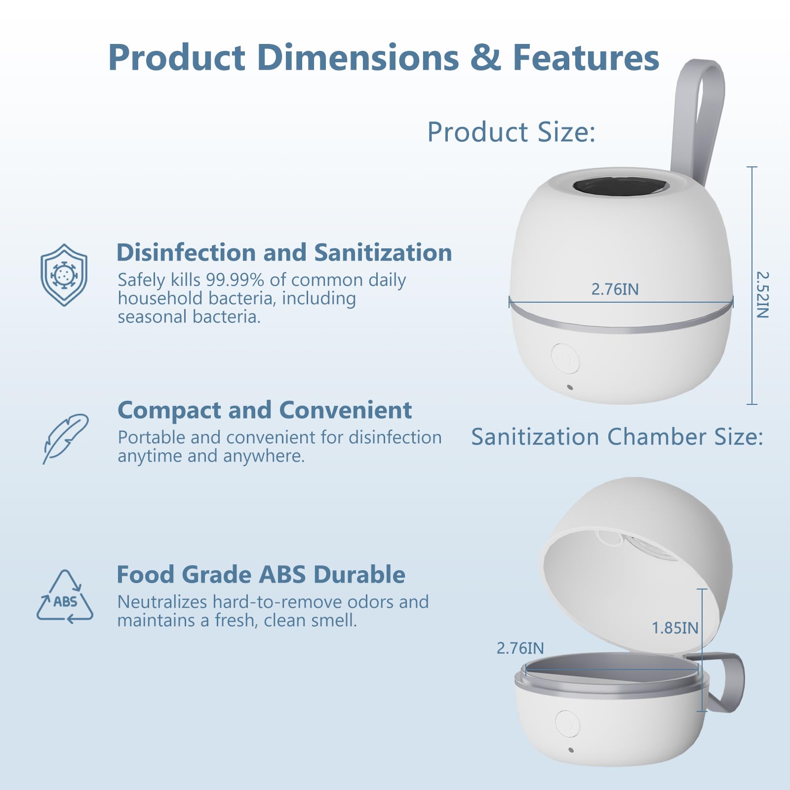 Zyntieu auto-off safety feature protects eyes when the lid opens during use.