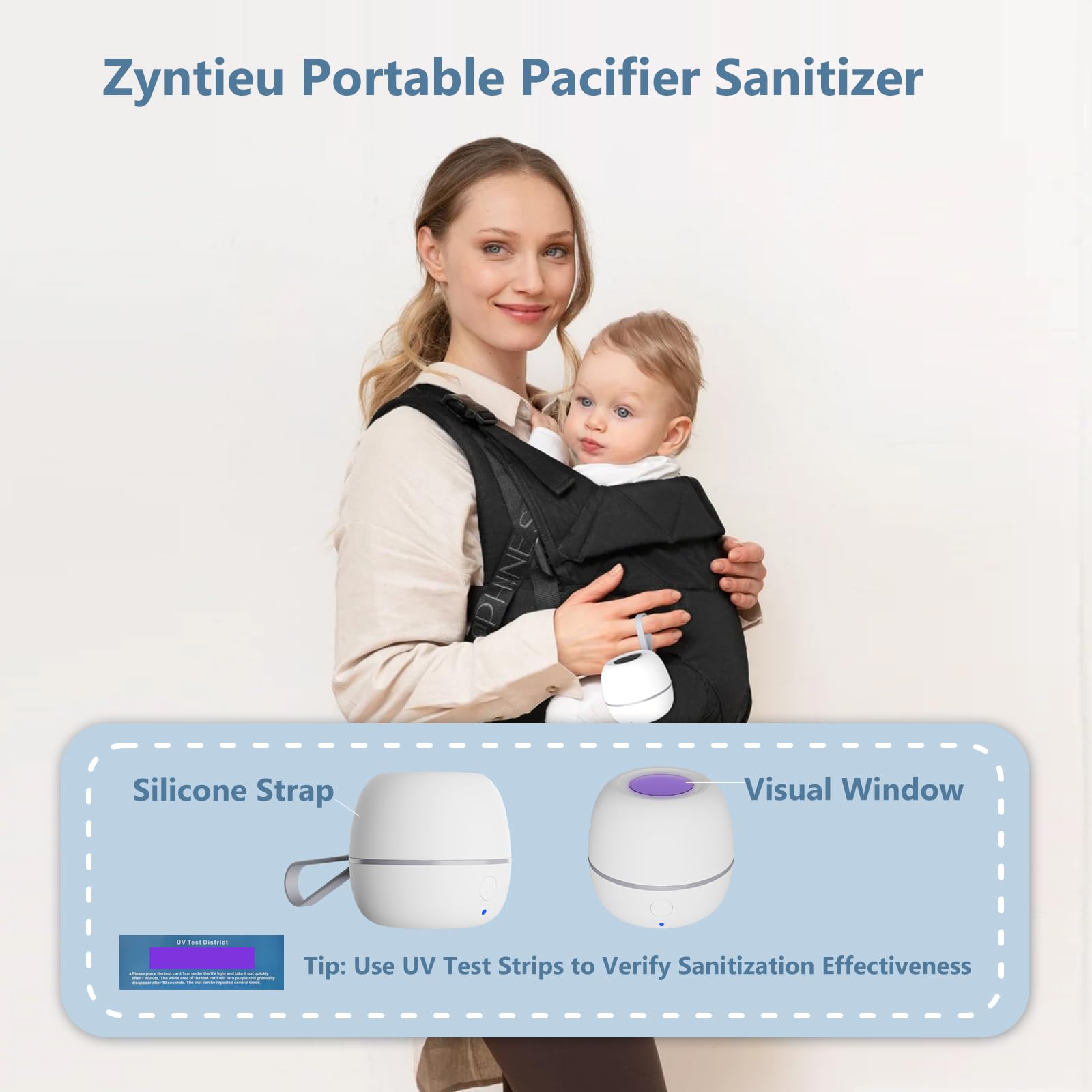 Zyntieu compact travel design fits into strollers or bags for easy outings.