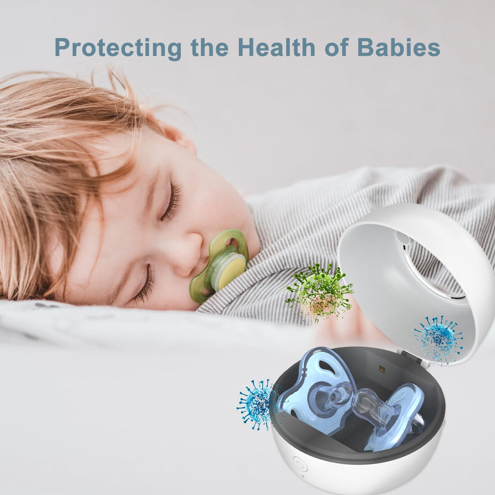 Zyntieu pacifier sanitizer 360-degree UV-C sanitization cycle