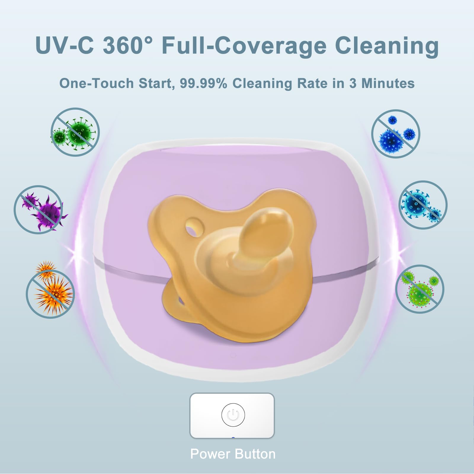 Zyntieu pacifier sanitizer on the go fits diaper bags