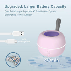Zyntieu pacifier sanitizer lid open for easy access and quick cleaning