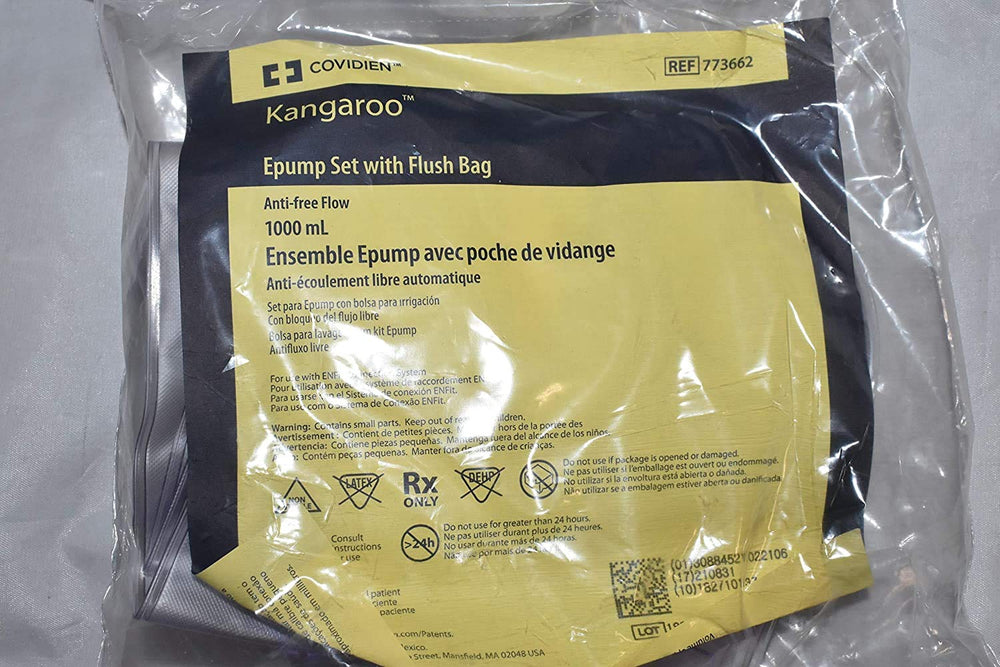 ZYOUO flush feeding bag 30 count suitable for continuous care at home.