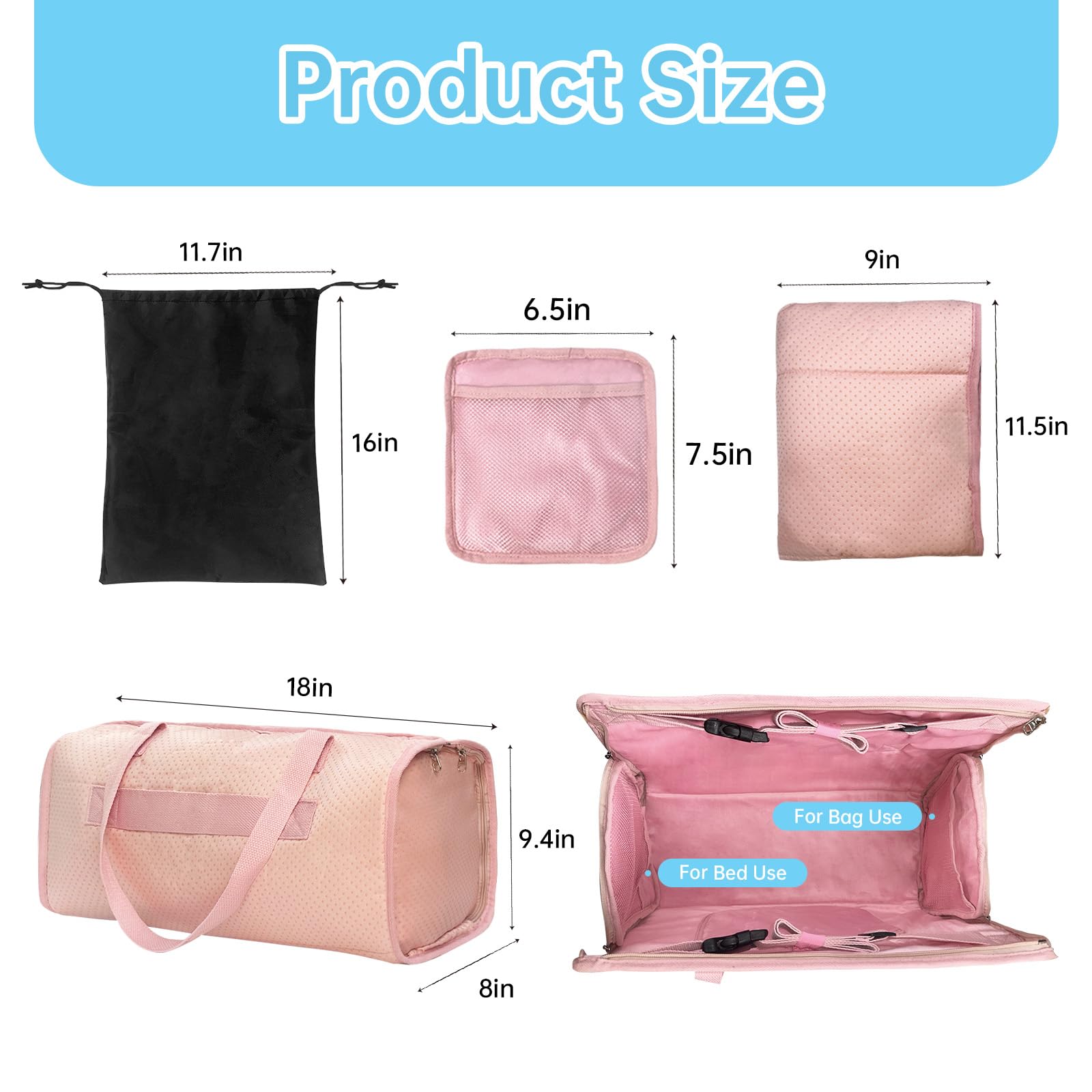 Zyphoria travel bed pocket design keeps essentials within reach