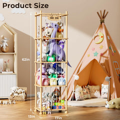 Zyraflux solid pine wood construction provides durable, stable toy storage.