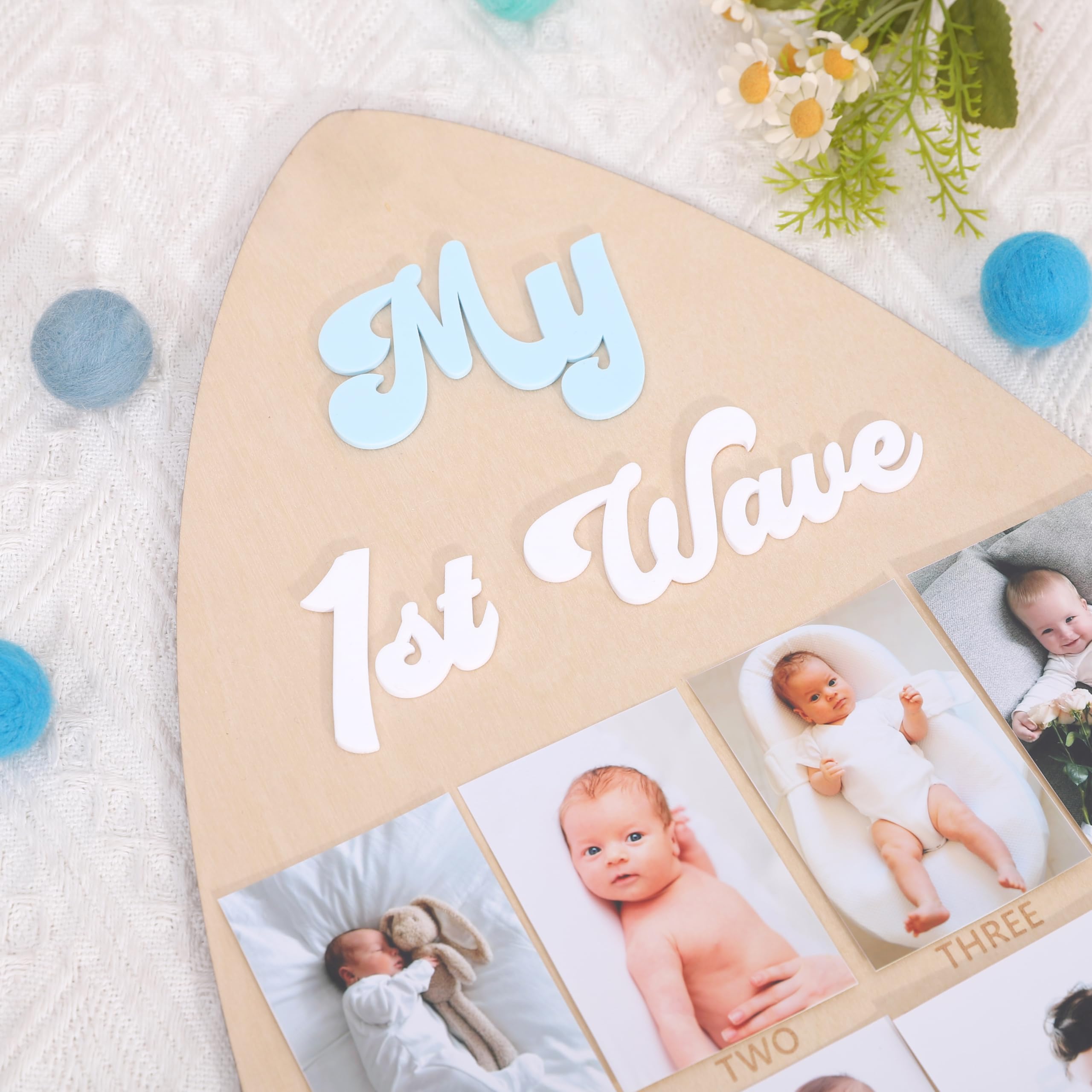 ZZDCMS Monthly milestone photo spaces showcase 12 portraits from birth to first birthday