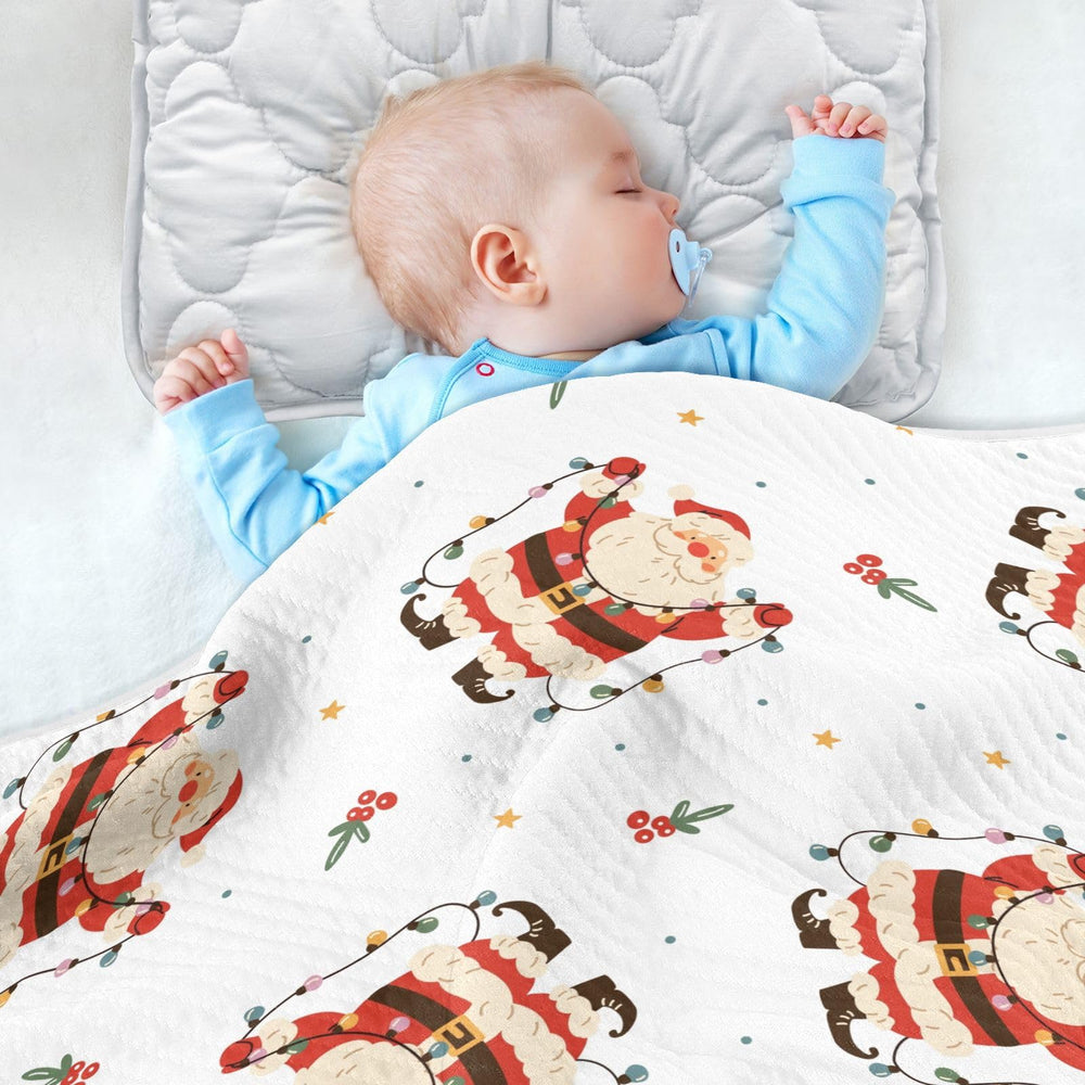 ZZKKO 30x40 inch baby blanket shown on stroller for outings and travel warmth.