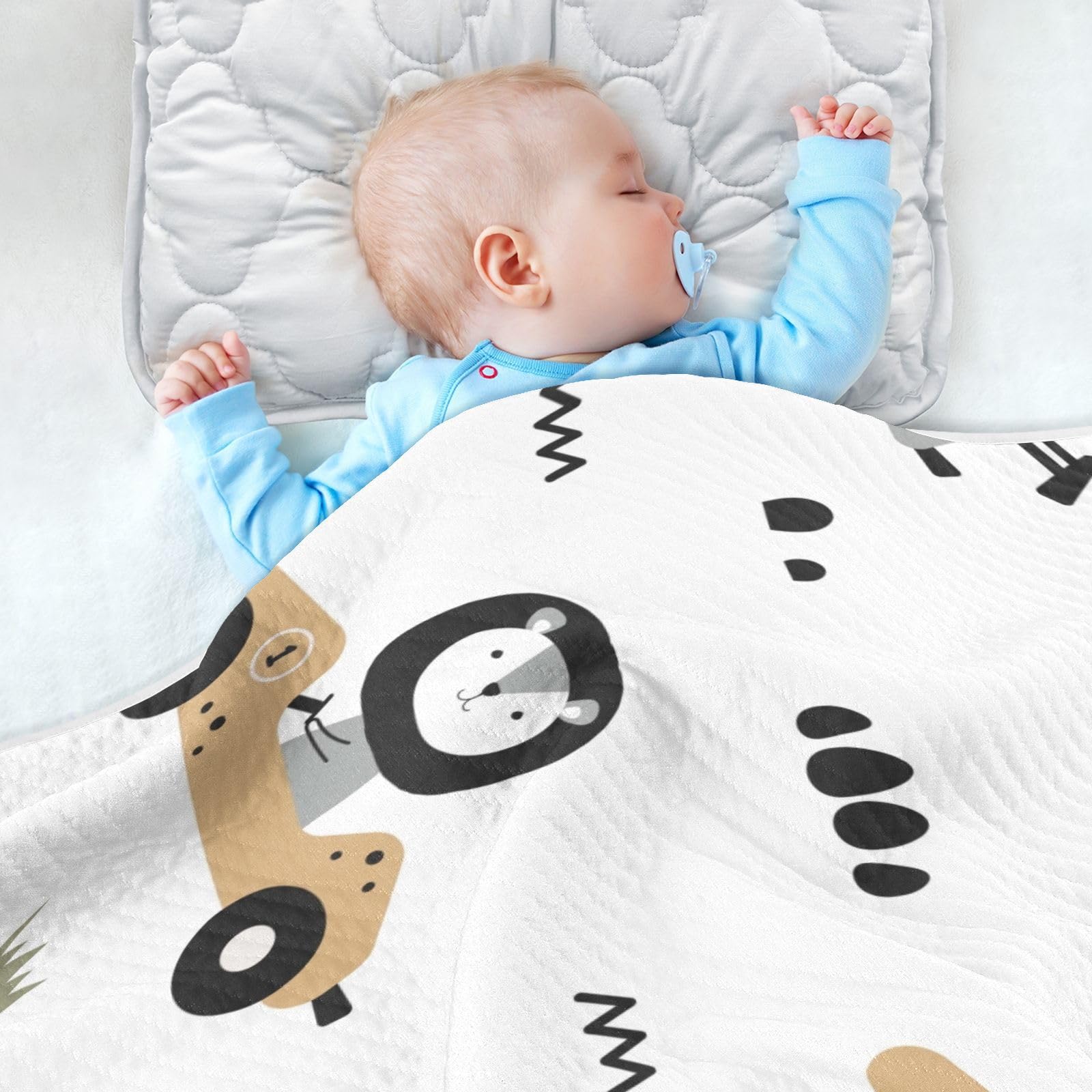 ZZKKO 30x40 inch baby blanket shown on a crib for versatile use