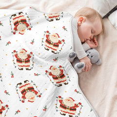 ZZKKO Nursery-ready white blanket with blue and pink options for boys and girls.