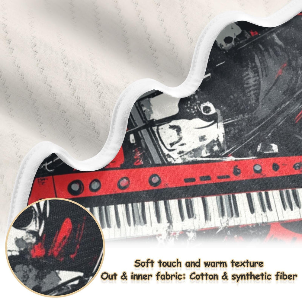 ZZKKO Punk Rock Skull pattern detail highlights bold design for nursery decor.